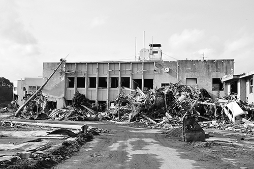 東日本大震災で被災した岩手県大槌町役場